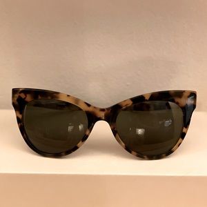 Norma Kamali Tortoise shell Square Cateye Sunglasses